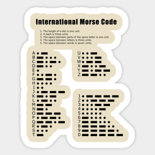 International Morse Code Sticker